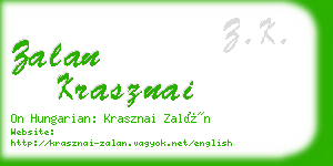 zalan krasznai business card